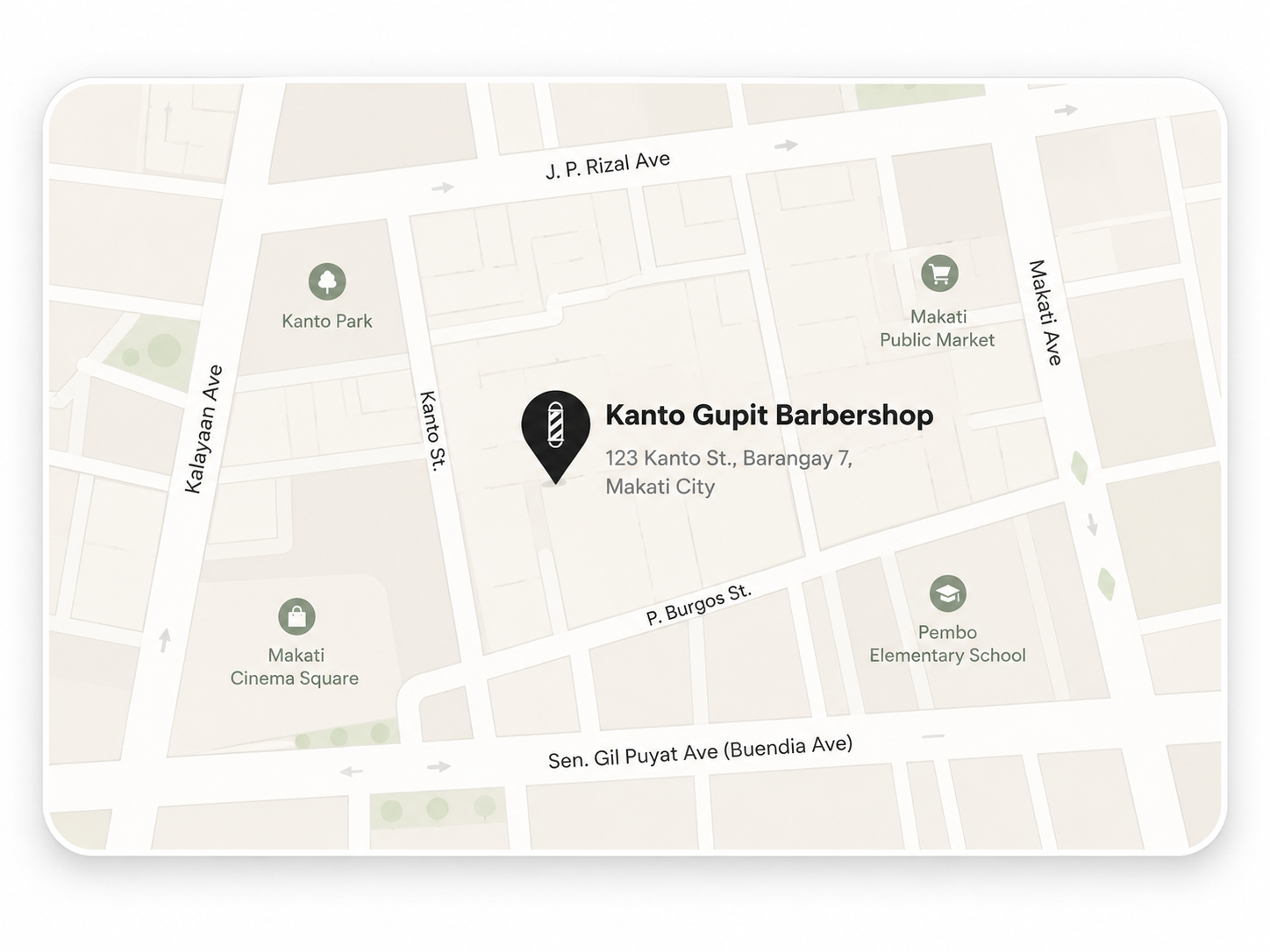 Map preview for Kanto Gupit Barbershop